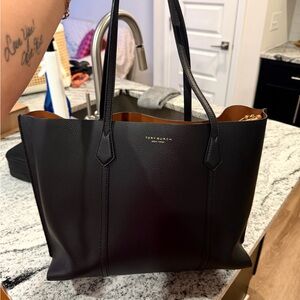 Tory Burch Black Perry Leather Tote